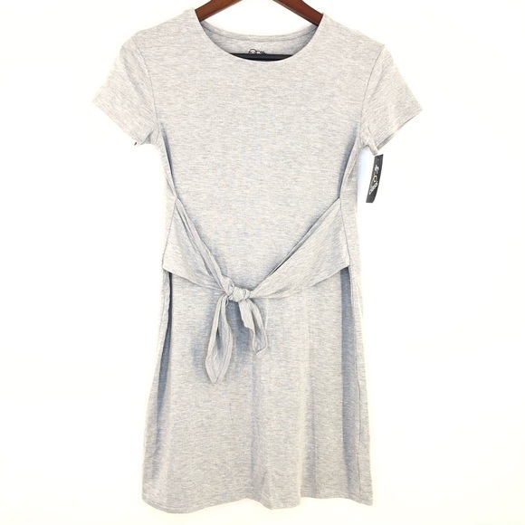 Girls' Tie Front Dress - art class™ Heather Gray L - Picture 3 of 5